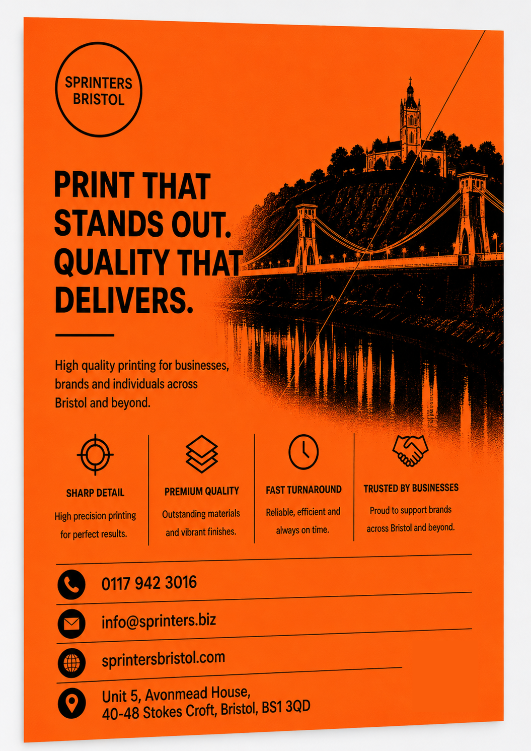 A3 Dayglo Posters Orange