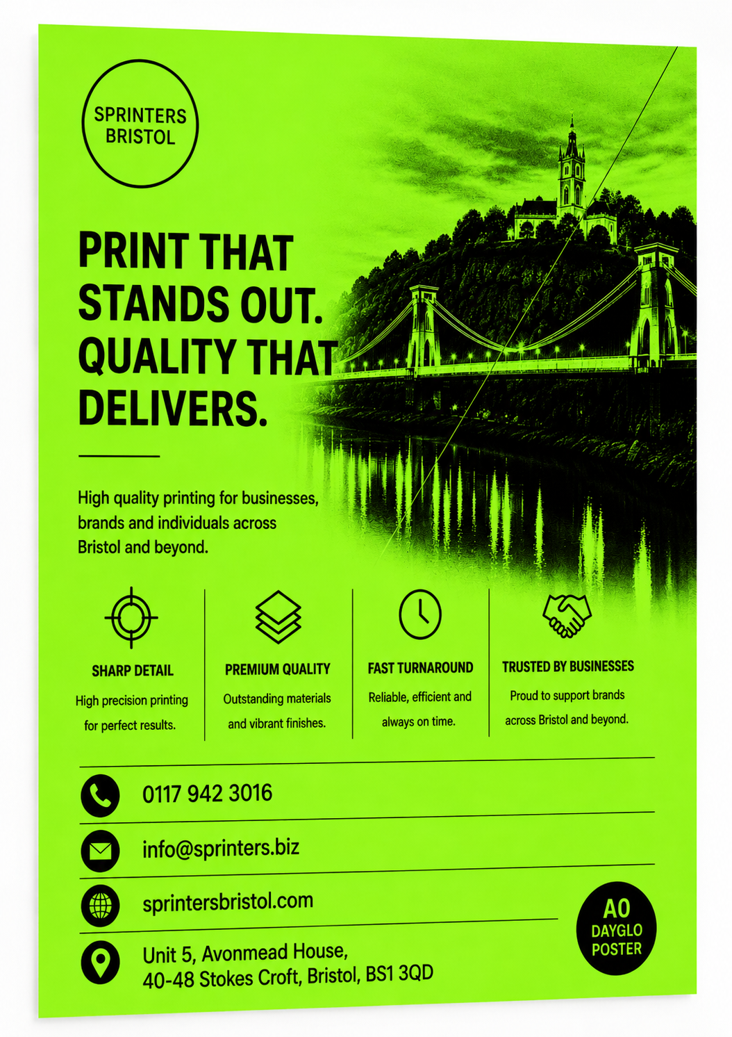 Wide Format Dayglo Posters Green