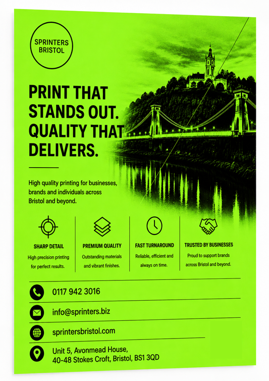 A3 Dayglo Posters Green