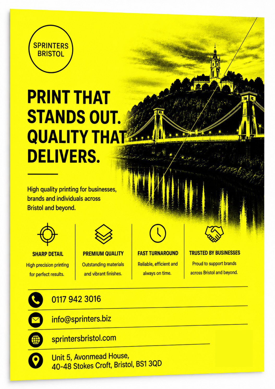 A3 Dayglo Posters Yellow